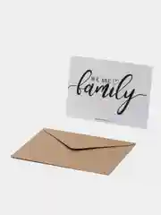 Открытка Интерьерная, "we are family" , дом, уют, закладка, ежедневник, открытка в рамочку