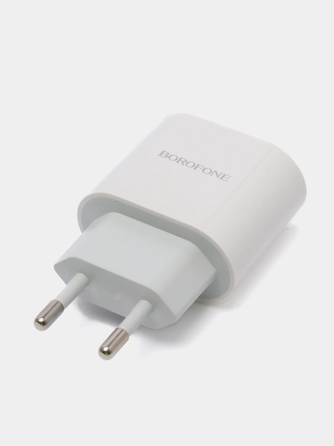 Белый зарядка 12W Borofone 1xUSB / USB-C, 2,4A