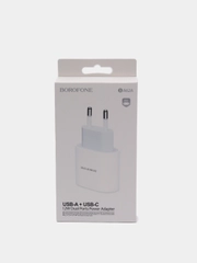 Зарядка 12W Borofone 1xUSB / USB-C, 2,4A