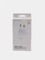 Белый зарядка 12W Borofone 1xUSB / USB-C, 2,4A