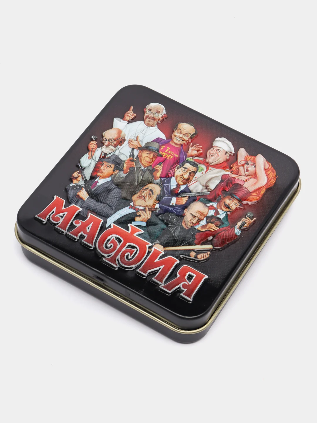 Карточная настольная игра "Мафия" в жестяной коробке