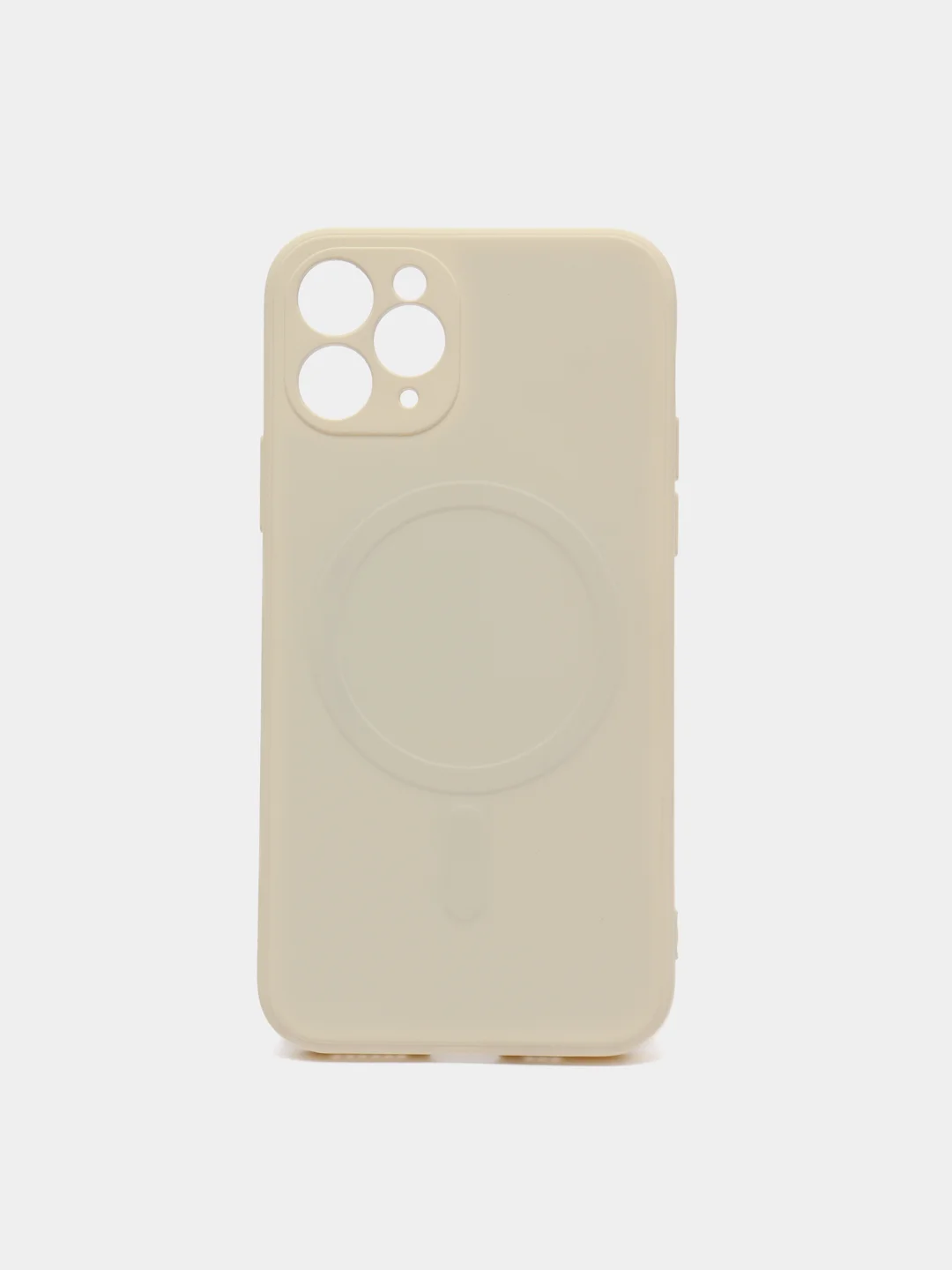Белый чехол Soft Touch silicone case с магнитом MagSafe для iPhone 11, 11Pro, 11Pro Max