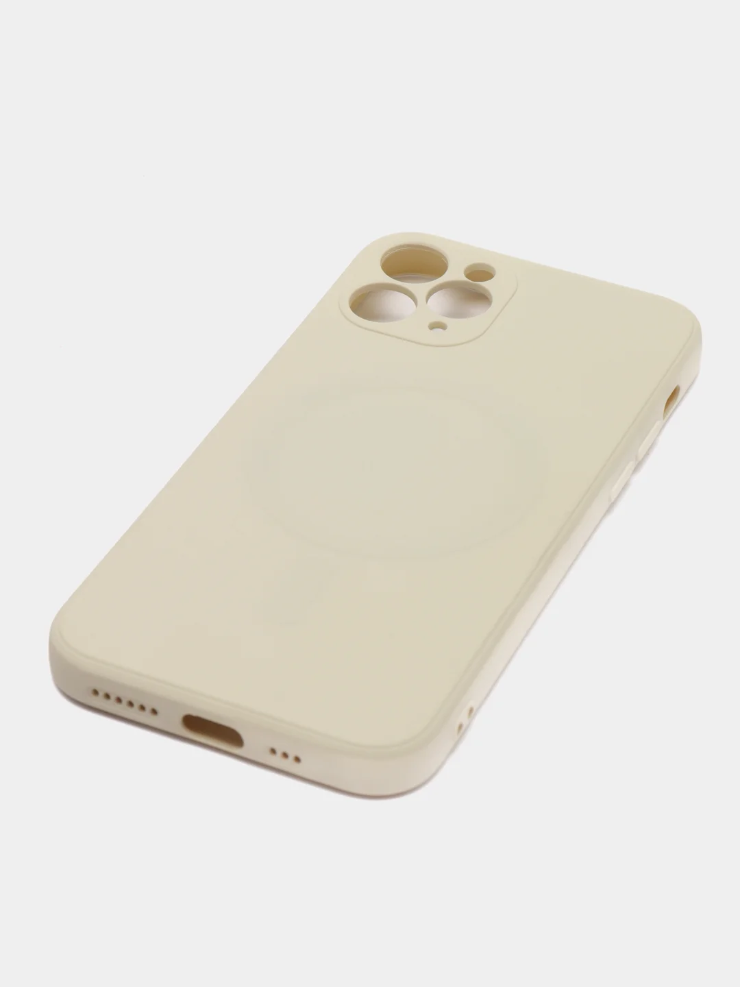 Белый чехол Soft Touch silicone case с магнитом MagSafe для iPhone 11, 11Pro, 11Pro Max