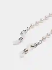 Серебряный цепочка для очков, ожерелье из искусственного жемчуга