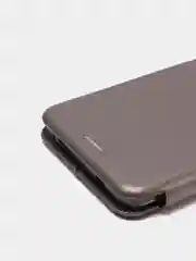 Серебряный чехол-книжка для Xiaomi Redmi Note 4X