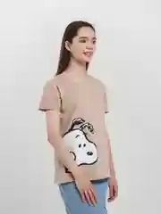 Бежевый футболка женская