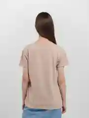 Бежевый футболка женская