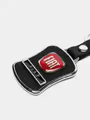 Бежевый меланж брелок с карабином автомобильным логотипом
