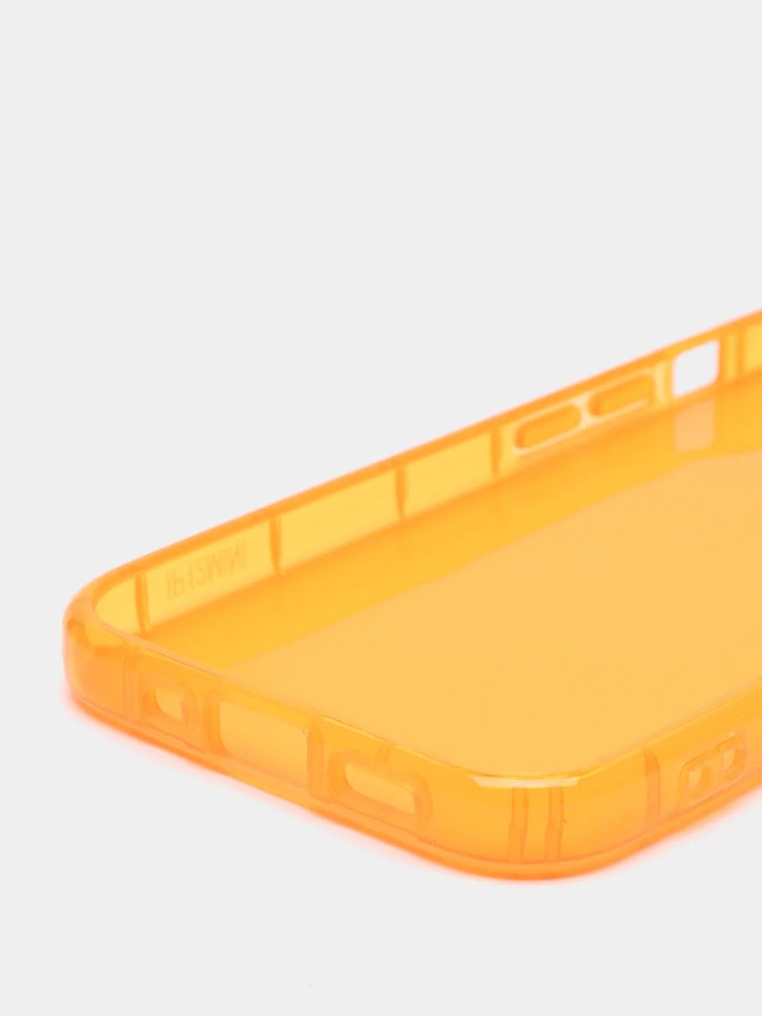 Оранжевый чехол для iPhone 12 Mini прозрачный цветной силиконовый