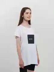 Белый футболка женская с принтом