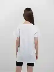 Белый футболка женская с принтом