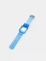 Синий ремешок для Apple Watch 38 / 40 / 41 / 42 / 44 / 45 / 49 мм браслет силиконовый прозрачный