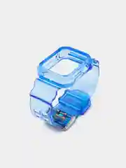 Синий ремешок для Apple Watch 38 / 40 / 41 / 42 / 44 / 45 / 49 мм браслет силиконовый прозрачный