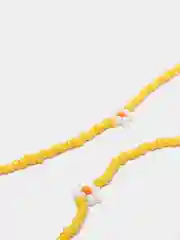 Желтый цепочка для очков из цветного бисера