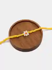 Желтый цепочка для очков из цветного бисера