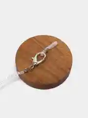 Белый цепочка для очков из цветного бисера