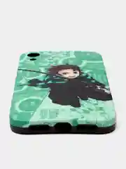 Бирюзовый чехол "Клинок, рассекающий демонов" на iPhone XR, 11, 12 mini, 12 Pro, 13, 13 Pro
