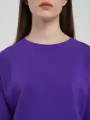 Фиолетовый женский костюм, шорты и футболка