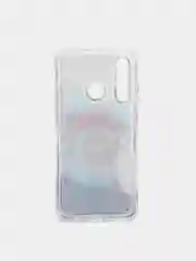 Синий чехол Samsung Galaxy A01 Core, Галакси А01 силиконовый переливающийся жидкий с блестками