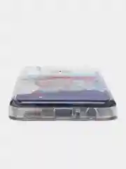 Синий чехол Samsung Galaxy A01 Core, Галакси А01 силиконовый переливающийся жидкий с блестками