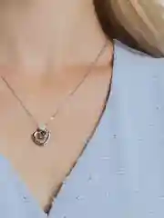 Серебряный цепочка с подвеской "Сердечко"