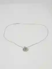 Серебряный цепочка с подвеской "Сердечко"