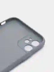 Серый меланж чехол на iPhone 11, 13, 12, XR, Pro, Max, Mini, бархатный