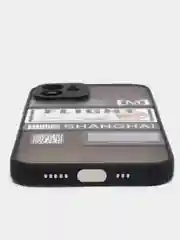 Угольный чехол для айфон (iPhone) 11 / 12 / 13 Pro Max про макс пластиковый с принтом