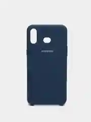 Темно-синий чехол силиконовый Silicone Cover Case для Samsung Galaxy A6S, M20