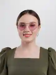 Конфетный солнцезащитные очки, унисекс, шестиугольной формы