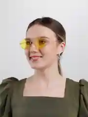 Желтый солнцезащитные очки, в форме ромба
