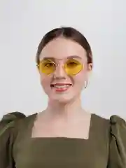 Лимонный солнцезащитные очки, унисекс, шестиугольной формы