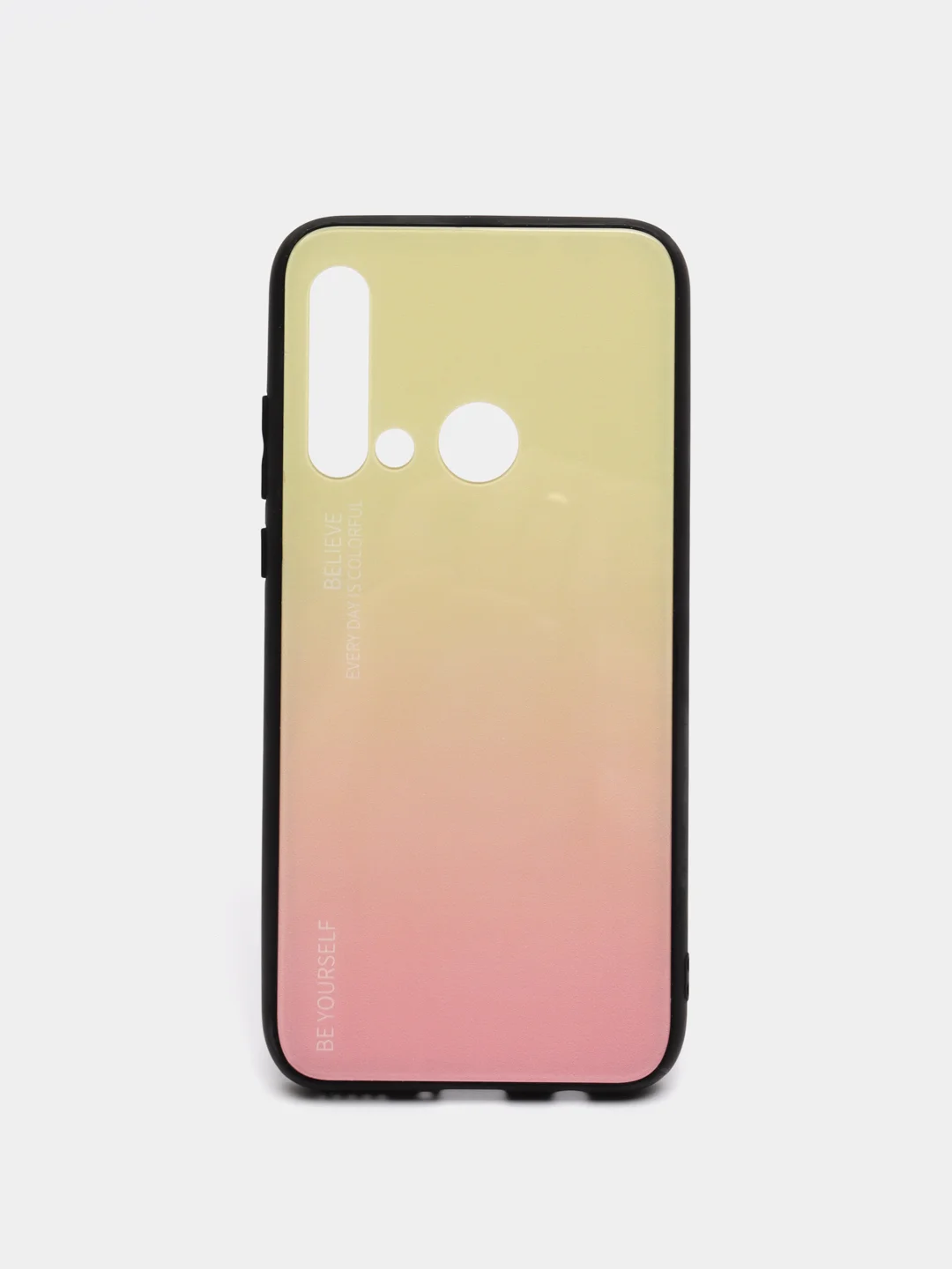 Желтый чехол градиент на Huawei P20 lite 2019 / Nova 5i с закаленным стеклом, 7 цветов, mobios