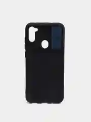 Синий чехол для Samsung A11 (Самсунг A11) матовый с защитой камеры