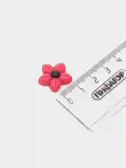 Тёмно-розовый кабошоны акриловые цветы 20 мм, 2 шт