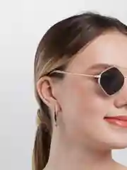 Угольный солнцезащитные очки, унисекс, шестиугольной формы