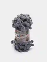 Серый металлик пряжа Alize puffy петельки