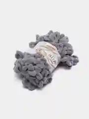 Серый металлик пряжа Alize puffy петельки