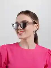 Прозрачный женские солнцезащитные очки, форма "Бабочка", литые носоупоры