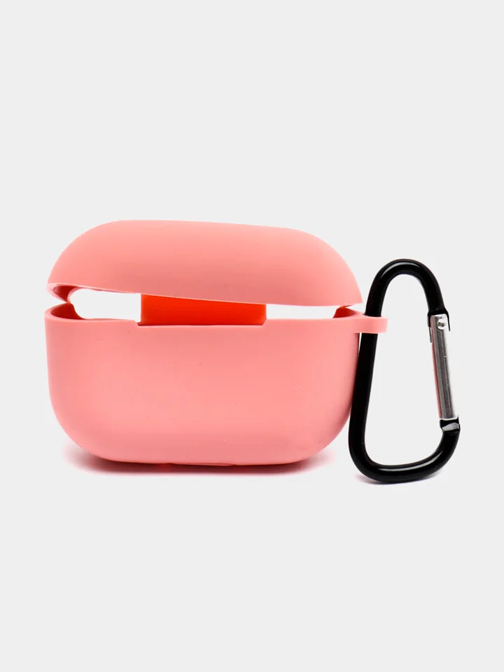 Розовый силиконовый чехол для наушников Apple Airpods Pro