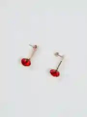 Серьги с красным камнем Swarovski вечерние, Xuping