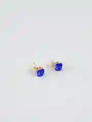 Синий серьги-гвоздики Swarovski (квадрат), Xuping