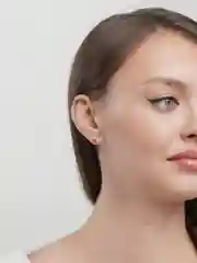 Белый классические серьги-гвоздики с цирконием Xuping