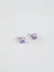 Сиреневый серьги-гвоздики с крупным камнем Swarovski
