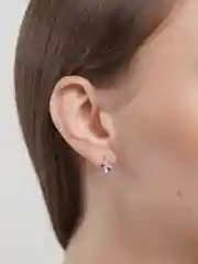 Сиреневый серьги с камнем Swarovski, Xuping, позолота