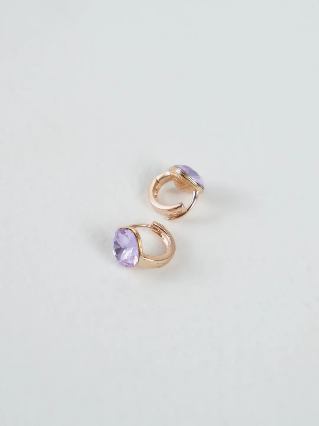 Сиреневый серьги с камнем Swarovski, Xuping, позолота