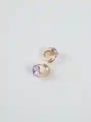 Сиреневый серьги с камнем Swarovski, Xuping, позолота