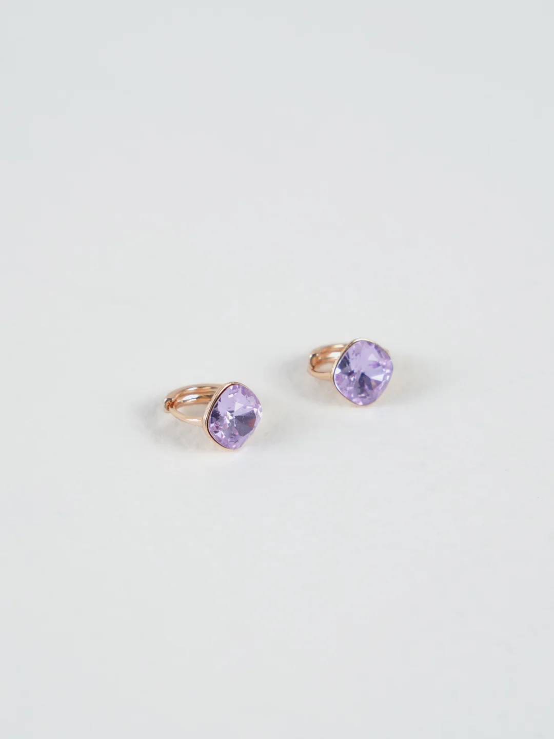 Сиреневый серьги с камнем Swarovski, Xuping, позолота