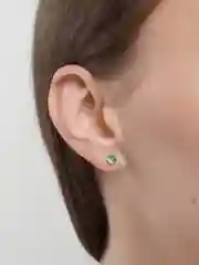 Лесной зеленый серьги-гвоздики Swarovski Xuping