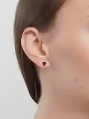 Багровый серьги-гвоздики Swarovski Xuping